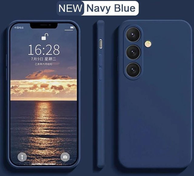 Flüssigsilikon Handyhülle für Samsung Galaxy S21 S22 S23 S24 S25 Ultra Plus FE in Blau - Bild 1