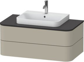 Duravit Waschtischunterschrank Happy D.2 Plus ohne Aufsatz, Taupe Seidenmatt, Wandmontage, B/H: 100 x 40,8 cm - Bild 1
