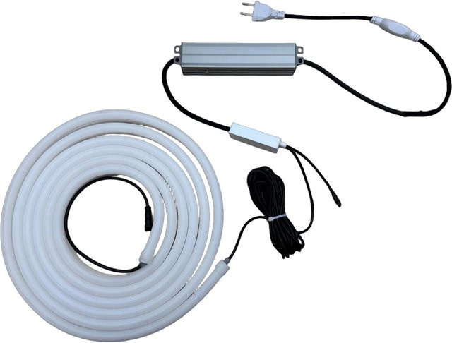 Karibu LED-Farblichtschlauch für Sauna, RGB Neon Flex in Weiß, 400 cm - Bild 1
