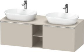 Duravit Waschtischunterschrank D-Neo in Beige, Wandhängend, Breite: 140 cm, Tiefe: 55 cm - Bild 1
