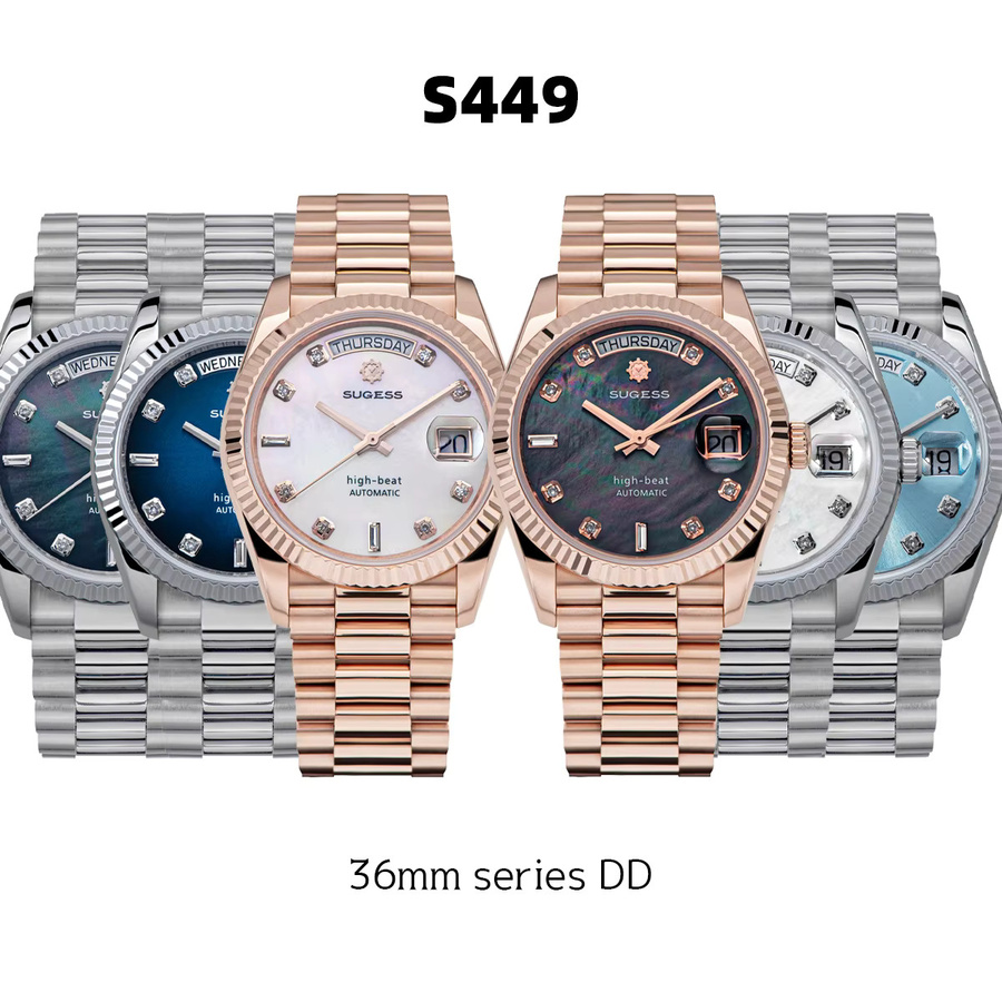 Sugess Armbanduhr Automatik, Roségold, Edelstahl, 36 mm, Herren - Bild 2