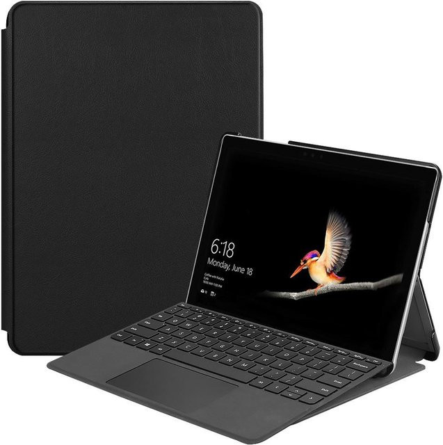 Schutzhülle mit Frontständer und Tastaturhalter für Microsoft Surface Go 4, Go 3 und Go 2 in Schwarz - Bild 1
