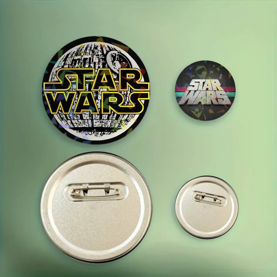 Star Wars Brosche, Rundes Laser-Abzeichen, Bunt - Bild 3