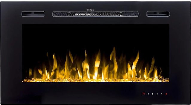 Vente-unique Elektrokamin Calbuco in Schwarz, Breite: 101,6 cm - Bild 1