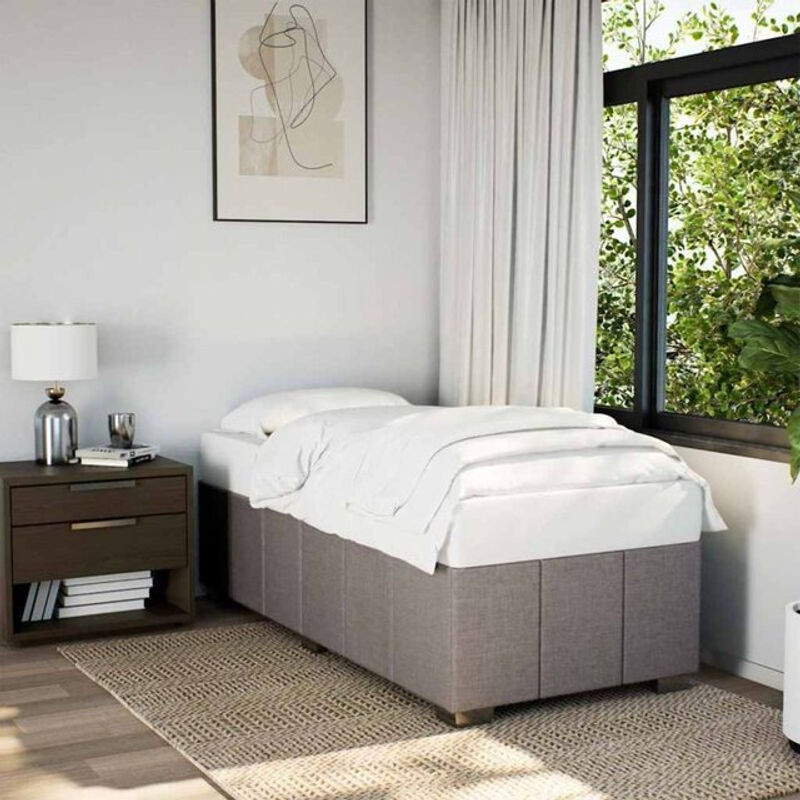 Polsterbett Vidaxl in Taupe meliert mit Stoff und Holzwerkstoff, B/T: 100 x 200 cm - Bild 1