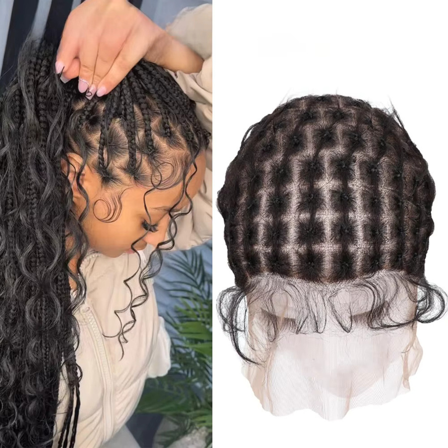 Plussign Geflochtene Perückenkappe mit Babyhaar und Pony, Unisex - Bild 1