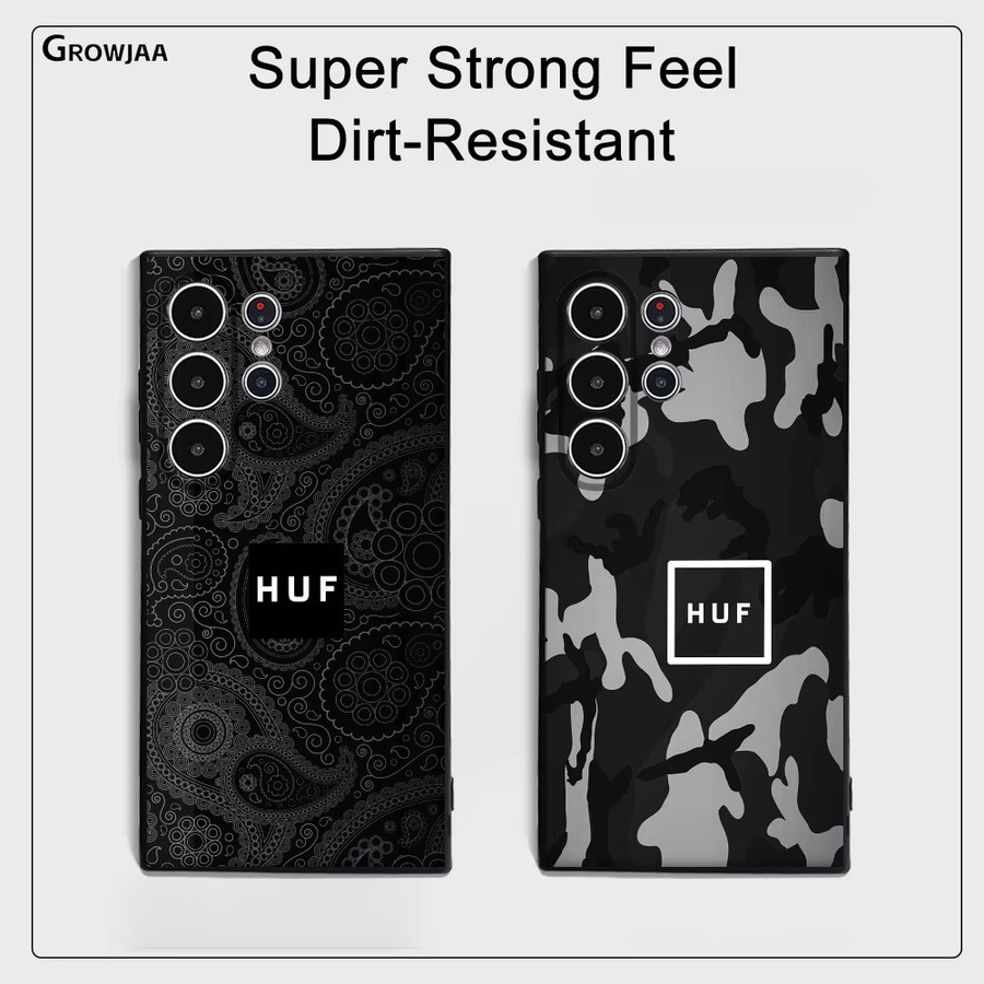 Fashion luvury H-HUF Handyhülle für Samsung Galaxy S25 S24 S23 S22 S21 S20 Plus 5G Frosted Non-Slip Soft Case in Schwarz - Bild 5