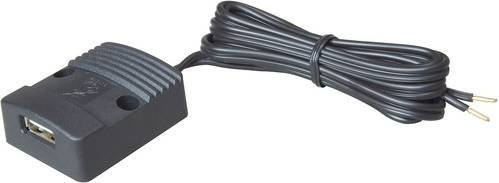 ProCar Flache Power USB Steckdose USB-A Schwarz 12-24V/DC 3A - Bild 1