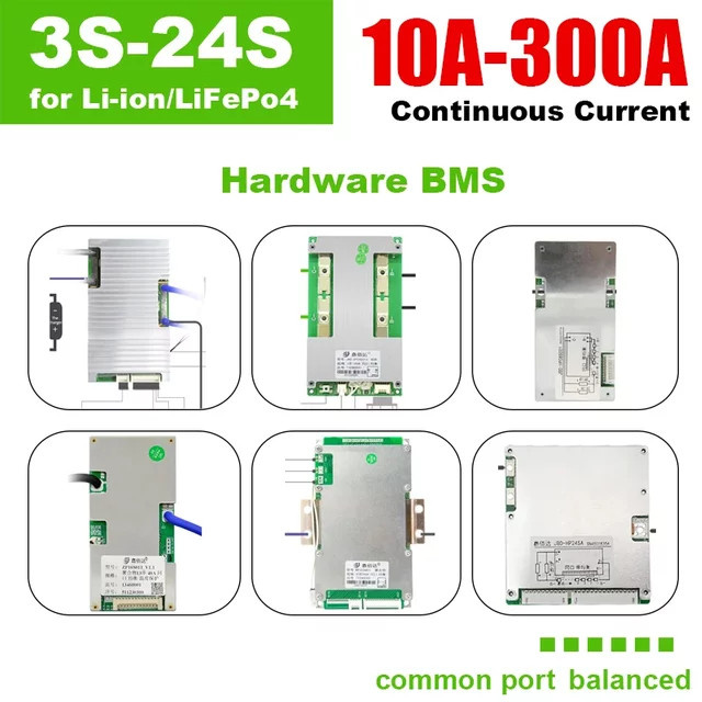 JBD Hardware BMS Lithium Batterie Management System für Li-Ion und LiFePo4 3-24S 10-300A 12V bis 72V mit Schutzfunktion - Bild 1