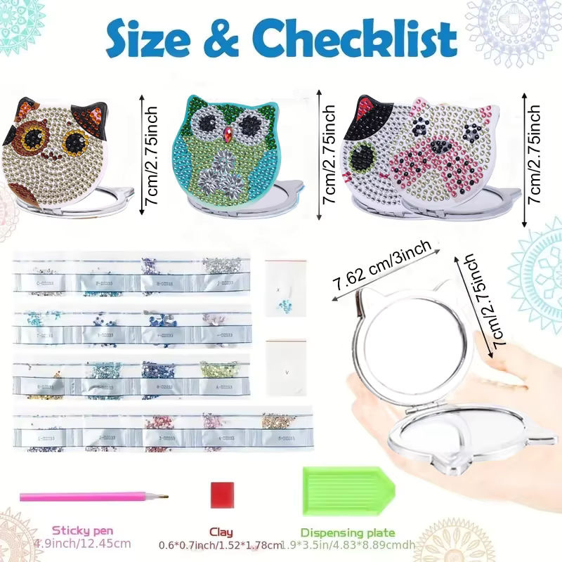 DIY-Diamant-Malerei-Kunst-Set mit Tiermuster und speziellem Spiegel-Mosaik-Design - Bild 2