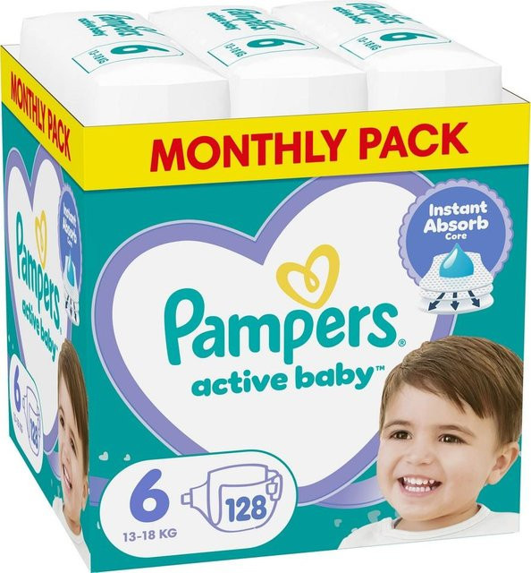 Pampers Active Baby Pants Windeln Größe 6 Extra groß 128 Stück multicolor leak-proof - Bild 1