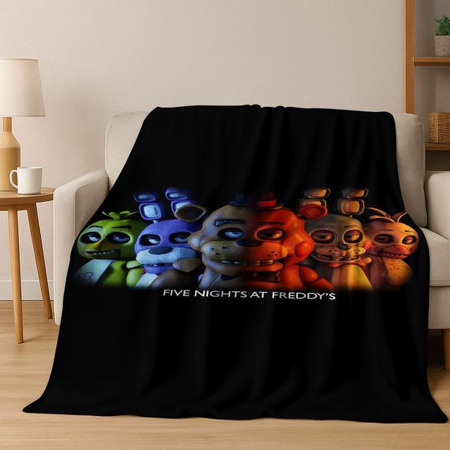 Potdemiel Flanelldecke mit 3D-Freddy-Cartoon-Motiv, weiche und warme Überwurfdecke für Kinder in Multicolour, B/T: 150 x 135 cm - Bild 1