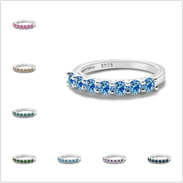 BIJOX STORY Moissanit-Ring, 925 Silber, Weiß, Unisex - Bild 1