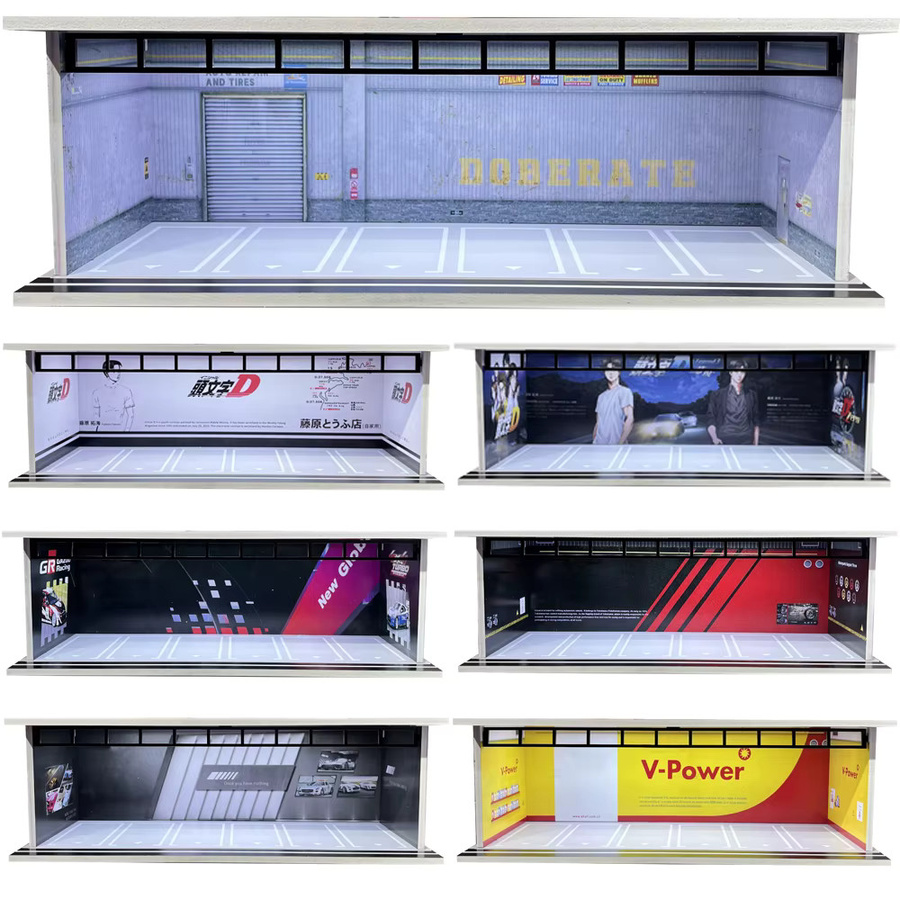 meiduoxing Auto-Garage-Diorama, Maßstab 1:64, mit USB-LED-Licht - Bild 2