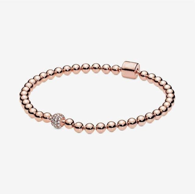 Allbestart Armband, Pavé-Perlen, beige, Damen, 19cm - Bild 1