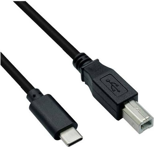 Roline USB 2.0 Typ C auf Typ B Kabel, schwarz, 4,5 m - Bild 1