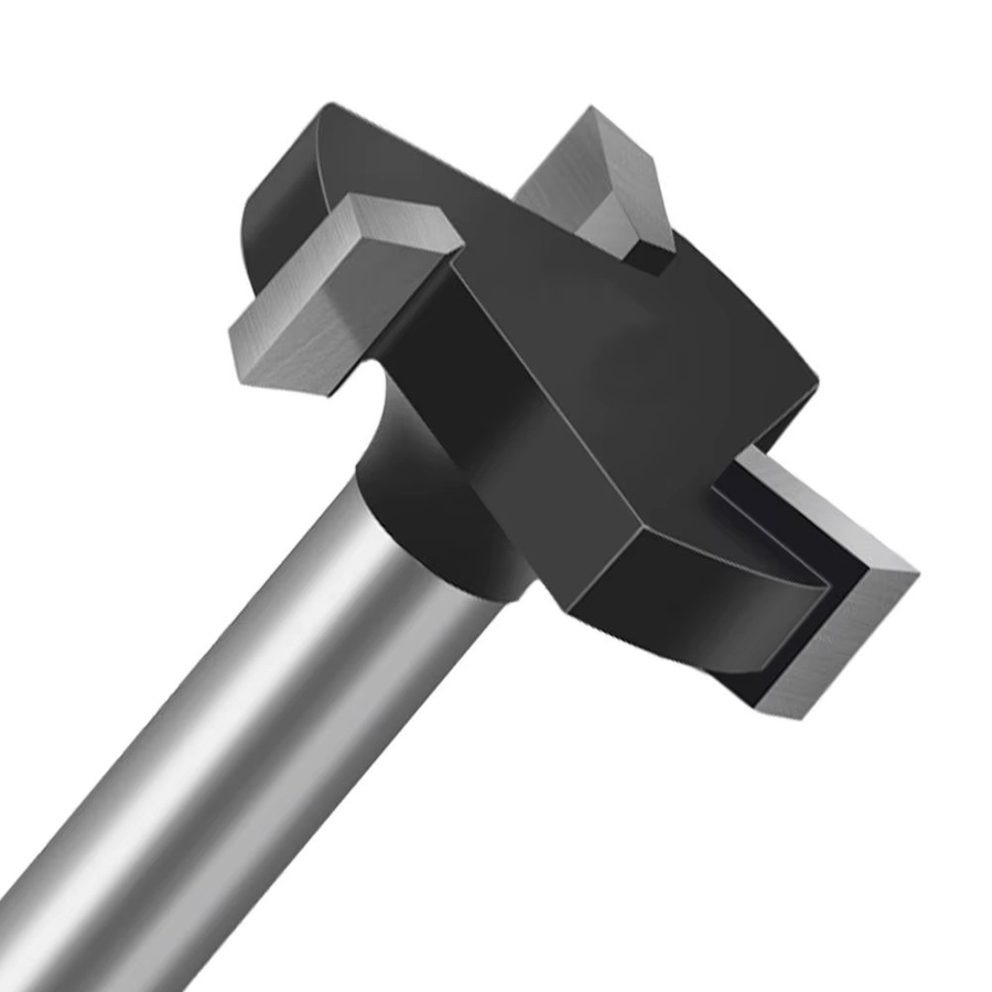 JGZUI CNC Spoilboard Surfacing Router Bit zum Planen von Holz mit 6 mm Schaft und 25,4 mm Schnittdurchmesser in Silber - Bild 2