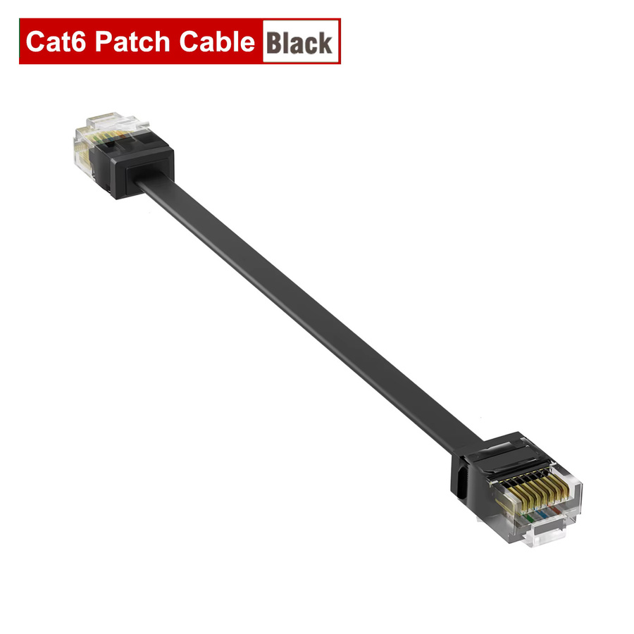 Propatch Cat6 Ethernet-Kabel RJ45 Flachkabel UTP-Netzwerk für Patchpanel in Schwarz - Bild 5