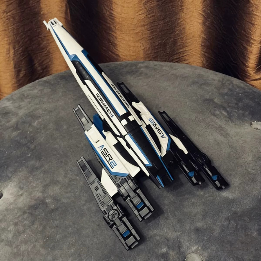 AT 99 MODEL SSV Normandy SR2 Alliance Raumschiff Montagemodell, 3D-gedrucktes statisches Modell, Länge: 50 cm - Bild 3
