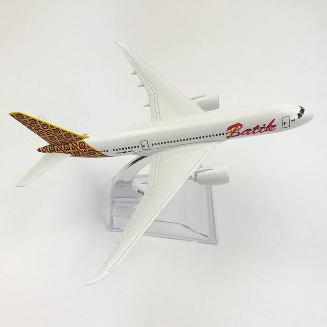 ZOCO Indonesien Batik Air B787 Flugzeugmodell, 1:400, Metall, mit Basis - Bild 1