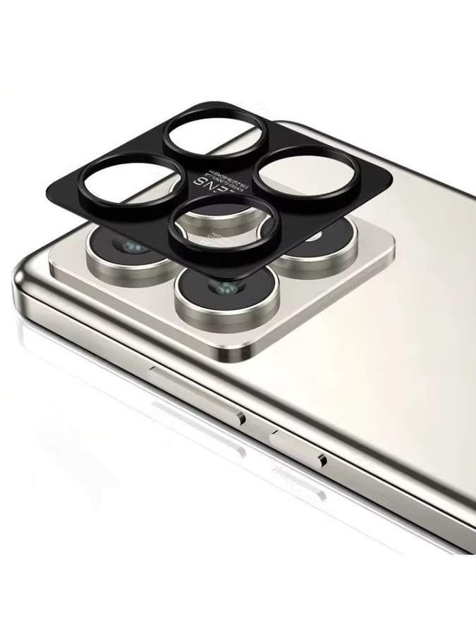 Xiaomi 14T Pro Kamera Schutz Film aus Aluminiumlegierung in Schwarz für das Objektiv-Ring-Set - Bild 6