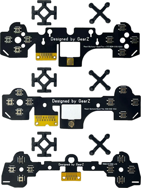 GEARZ Face Buttons Clicky Kit für PS5-Controller in Schwarz mit taktilen mechanischen Mikrobewegungs-Klick-Tasten - Bild 1
