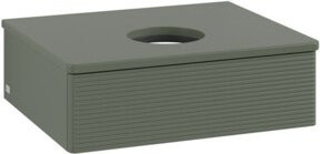 V&B Waschtischunterschrank Antao mit Frontstruktur und Beleuchtung, Farbe: Grau, B/T/H: 60 x 50 x 19 cm - Bild 1