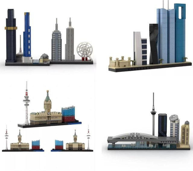 MOC Stadt-Wahrzeichen Skyline-Architektur Bausteine Spielzeug - Bild 1