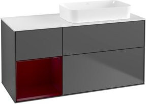 V&B Waschtischunterschrank Finion in Anthrazit matt, Breite: 120 cm, Tiefe: 60 cm - Bild 1