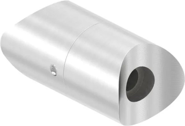 FeNau Rohrverbinder aus V2A Edelstahl in Silber, verstellbar von Ø 33,7 mm auf Ø 42,4 mm - Bild 1