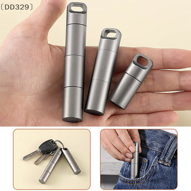 JETTING Pillendose aus Edelstahl, wasserdichte Kapselbox, Mini-Medizinhalter - Bild 1