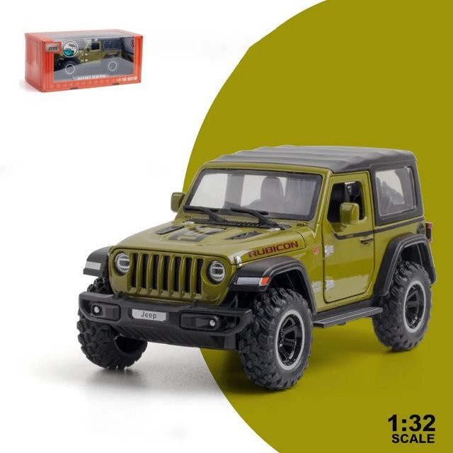 Binchi Keji Travel Jeeps Off-Road Modellauto, 1:32, Metall, mit Licht und Sound, grün, ab 4 Jahren - Bild 1