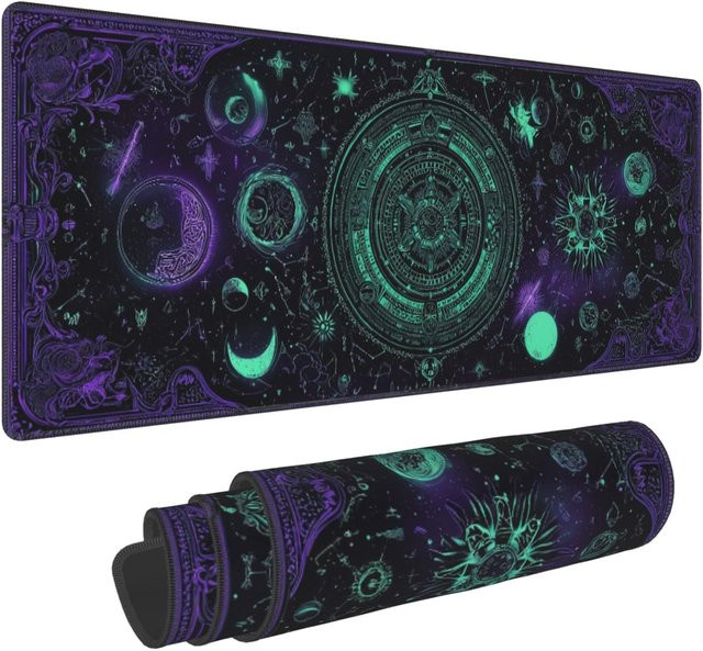 Goth Gaming Mouse Pad XL Schreibtischunterlage mit genähten Kanten in Multicolour - Bild 1