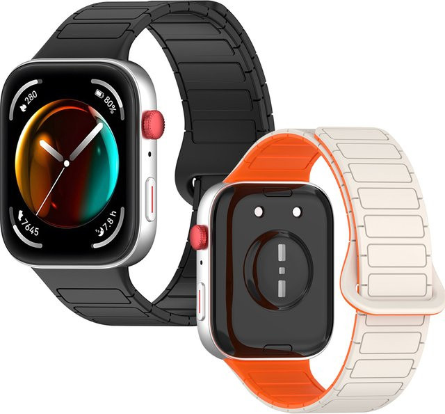 Uhrenarmband Silikon, Magnetisch, Zweifarbig, Unisex - Bild 1