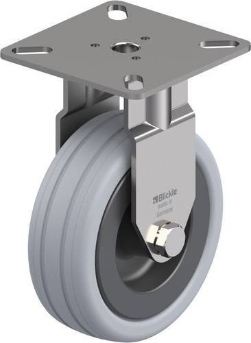 Blickle Bockrolle 754197 BPXA-VPA 75G aus Edelstahl in Schwarz-Grau mit 75 mm Rad-Durchmesser und 60 kg Tragfähigkeit - Bild 1