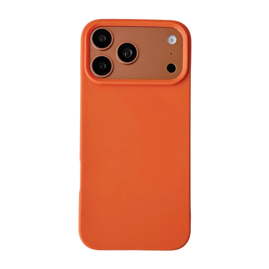 Matte Handyhülle für Apple iPhone 17 Pro Max, 16 Plus, 15, 14, 13, 12, 11, X, XS, XR in Weiß und Orange - Bild 2