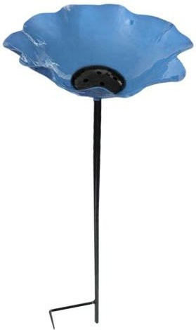 Eclipse Garten Metall Blumenstab als dekorative Bienen- und Vogeltränke in Blau - Bild 1
