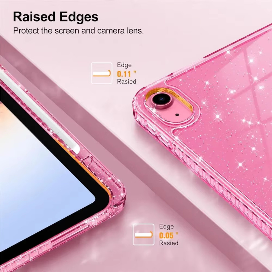 Glitzernde Smart Stand Cover Schutzhülle für Samsung Galaxy Tab A11 Plus 2025 und Galaxy Tab A9 Plus 11 Zoll in Pink - Bild 2