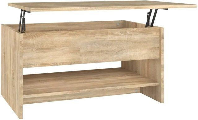 vidaXL Couchtisch Sonoma-Eiche in Braun mit Lift-up-Top und höhenverstellbarer Platte aus Holzwerkstoff, B/T/H: 80 x 50 x 40 cm - Bild 1