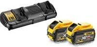 DEWALT Starter-Set DCB132X2 mit 2 Akkus 54V / 162 Wh und Ladegerät in Schwarz-Gelb - Bild 1