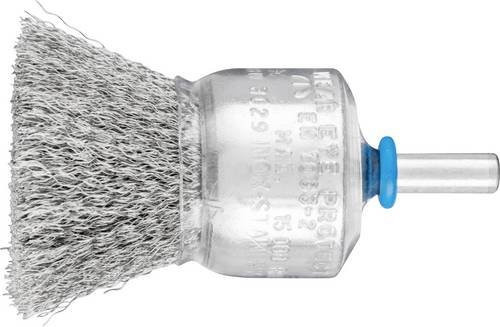 PFERD Pinselbürste PBU 3029/6 ungezopft aus Edelstahl mit 0,15 mm Drahtstärke in Silber und Blau - Bild 1