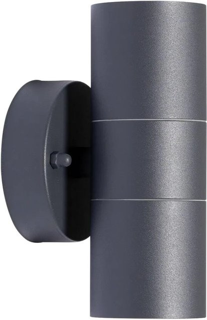 PRIOS Wandleuchte Tulimar 5044002 Außenleuchte aus Aluminium in Schwarz, 2-flammig, GU10, Up-Down Lichtwirkung, IP44 spritzwassergeschützt - Bild 1