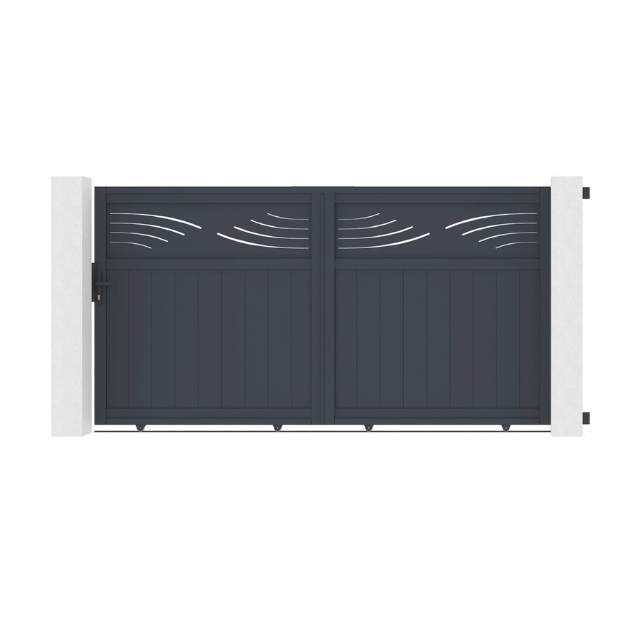 Casanoov Elektrisches Schiebetor Halti aus Aluminium in Grau inklusive Schiebetorantrieb Ranger C300, Breite: 300 cm, Höhe: 160 cm - Bild 2