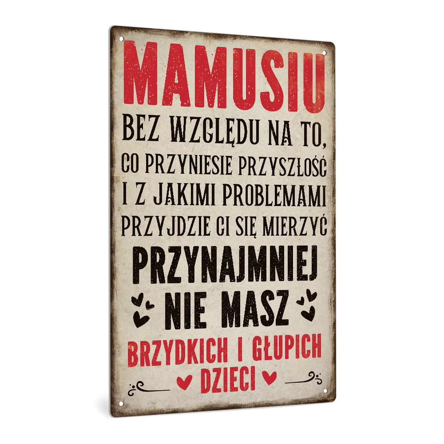 Putuo Decor Vintage Metallblechschild Wandkunstdekoration für Mama in Mehrfarbig, Rechteckig, Breite: 30,0 cm, Höhe: 20,0 cm - Bild 2