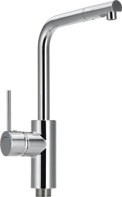 LIVARNO Küchenarmatur mit hohem Auslauf und Einhebelmischer in Chrom, silberfarben, wassersparend - Bild 1