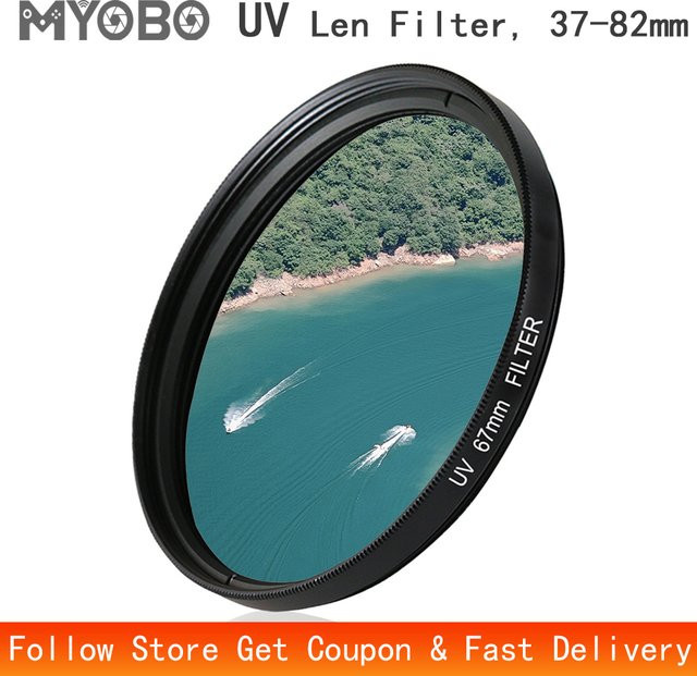 MYOBO MC UV-Schutzfilter in Schwarz für Canon Nikon Sony DSLR SLR Kamera-Objektive - Bild 1