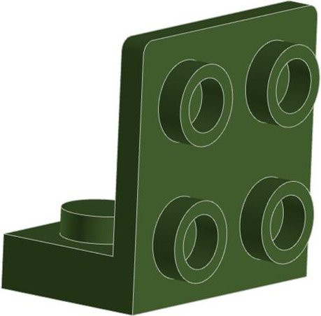 Yiran toy Halterung 1x2-2x2 Umgekehrt Bausteine Moc Zubehör, 10-teiliges Set, ab 14 Jahre - Bild 1