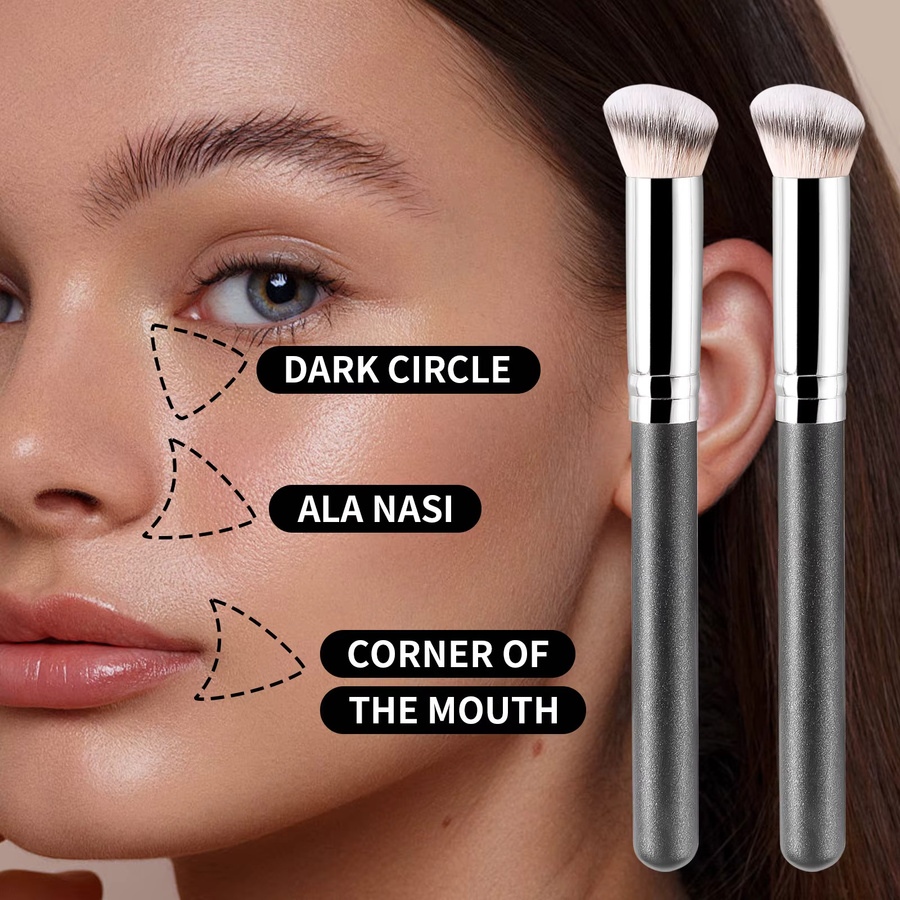 Ronshadow Schrägpinsel für Concealer und Foundation, Holzgriff - Bild 4