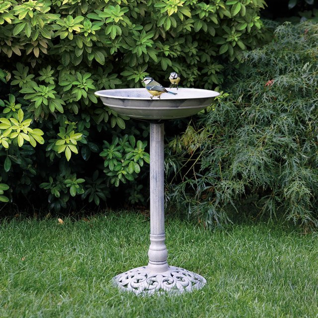 Vogeltränke Weissensee von CJ Wildlife in Grau aus Kunststoff, rund - Bild 1