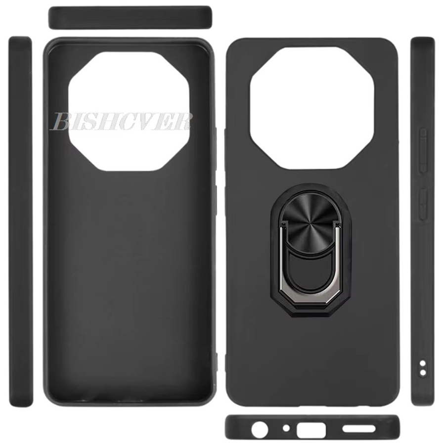Blackview Oscal Tiger 8 und Blackview Shark 6 5G Silikon Schutzhülle mit Ringhalterung in Schwarz - Bild 1